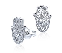 Hamsa Silver Studs Earring STS-543